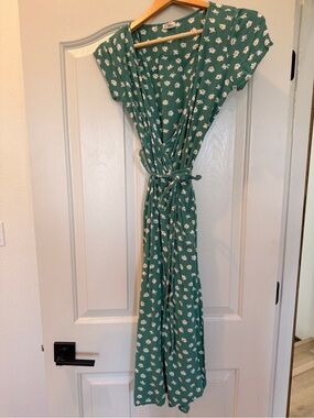 Billabong Green Floral Midi Dress